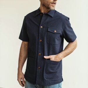 Taylor Stitch Navy Short Sleeve Shirt